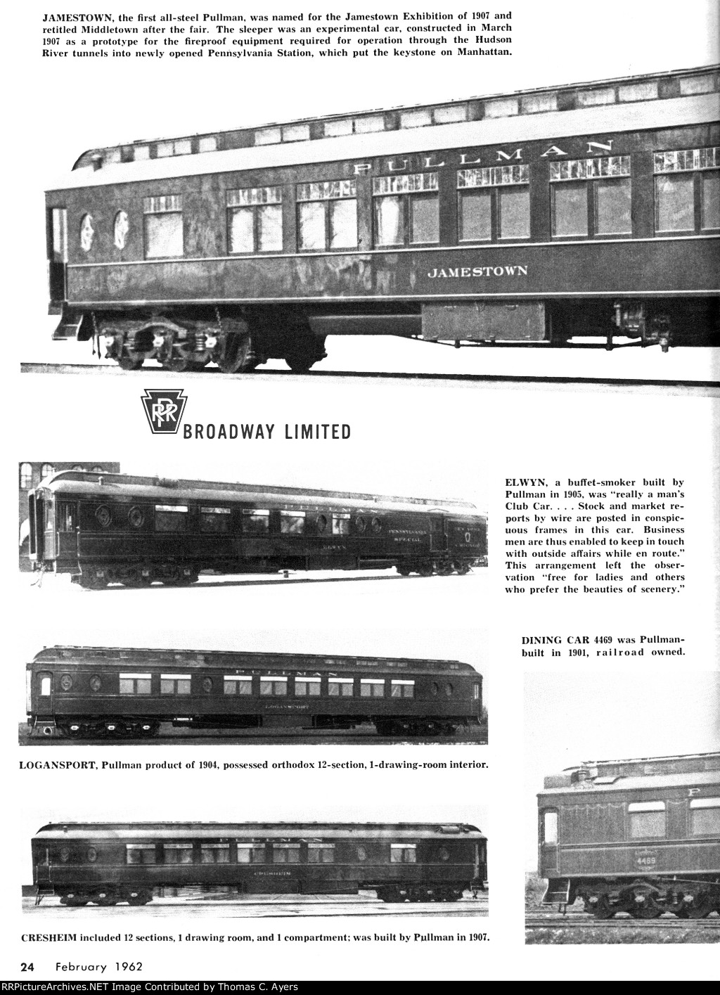 "The Broadway Limited," Page 24, 1962